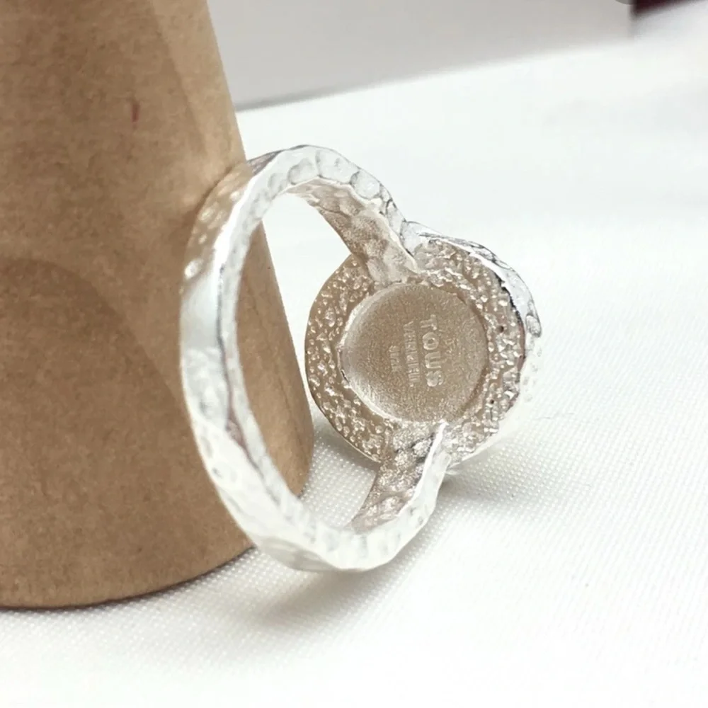 7.5  Elegant Gold and Silver Women's Ring 925